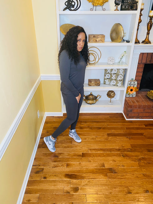 Everyday Essential - two piece legging set ash grey