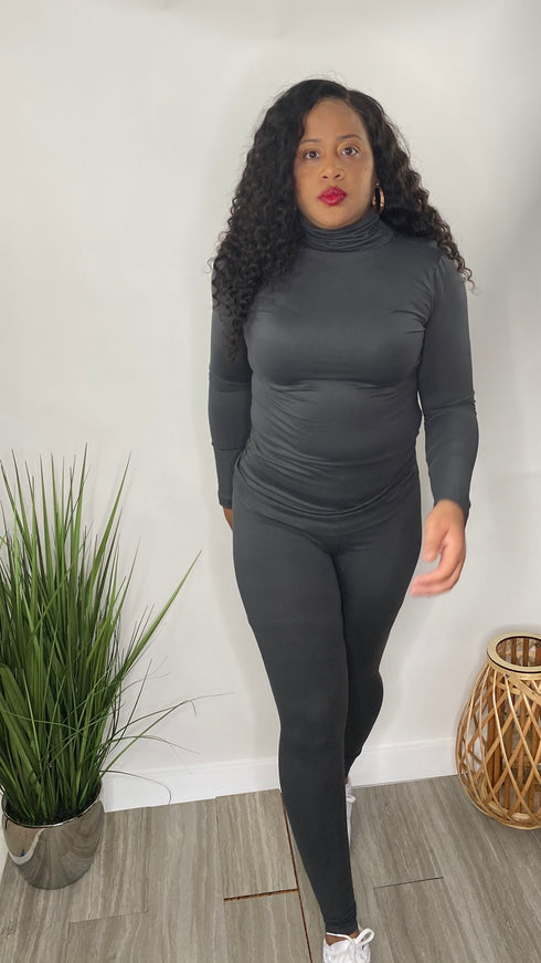Take Your Time | two piece legging set (charcoal)
