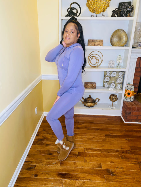 Play Hard Tracksuit (purple ash)