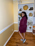 The Perfect Sweatshirt Dress-dark burgundy