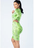 Poison| snake print set (neon green)