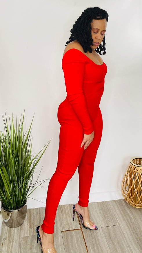 Cupid’s Helper | red jumpsuit