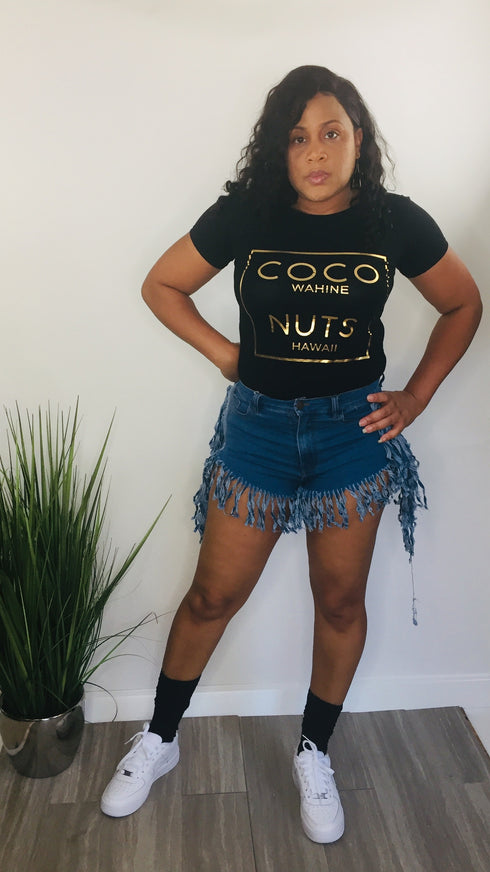 Turn up the Heat fringe shorts