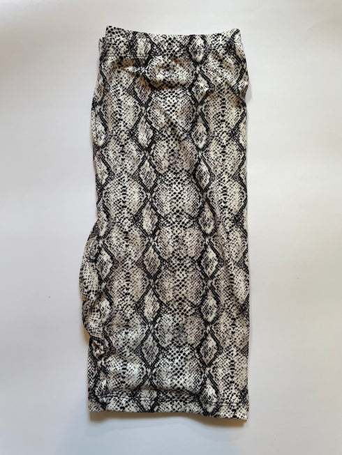 Curves for days- plus size biker shorts snakeskin print