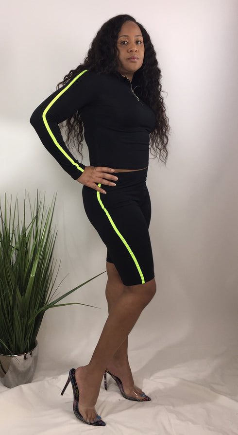 Out of line | two piece biker short set