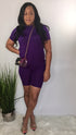 Chill purple biker short set