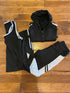 Three Piece Casual Tracksuit Set|Back on Track-Black