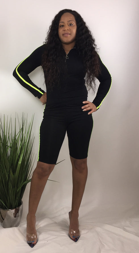 Out of line | two piece biker short set