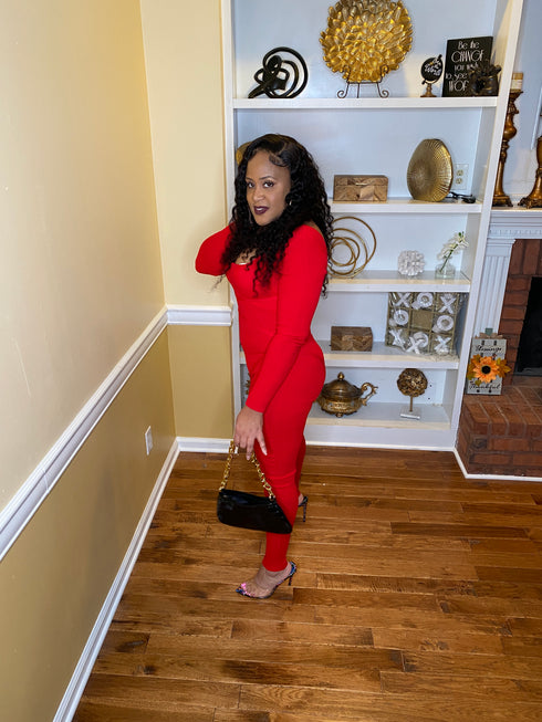 Cupid’s Helper | red jumpsuit