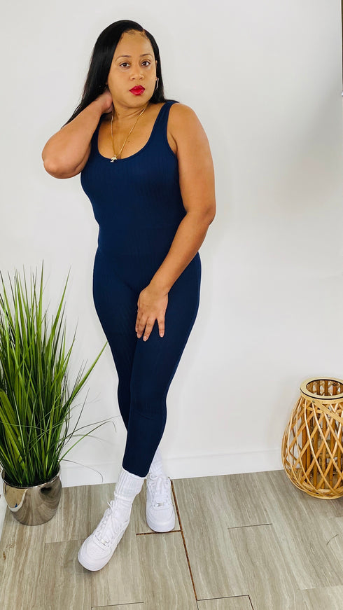 Go Figure | blue jumpsuit