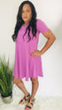 Ready for Summer | v neck dress (dark mauve)