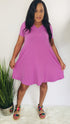 Ready for Summer | v neck dress (dark mauve)