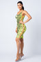 Wild thing | snake print romper (neon yellow)
