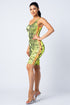 Wild thing | snake print romper (neon yellow)
